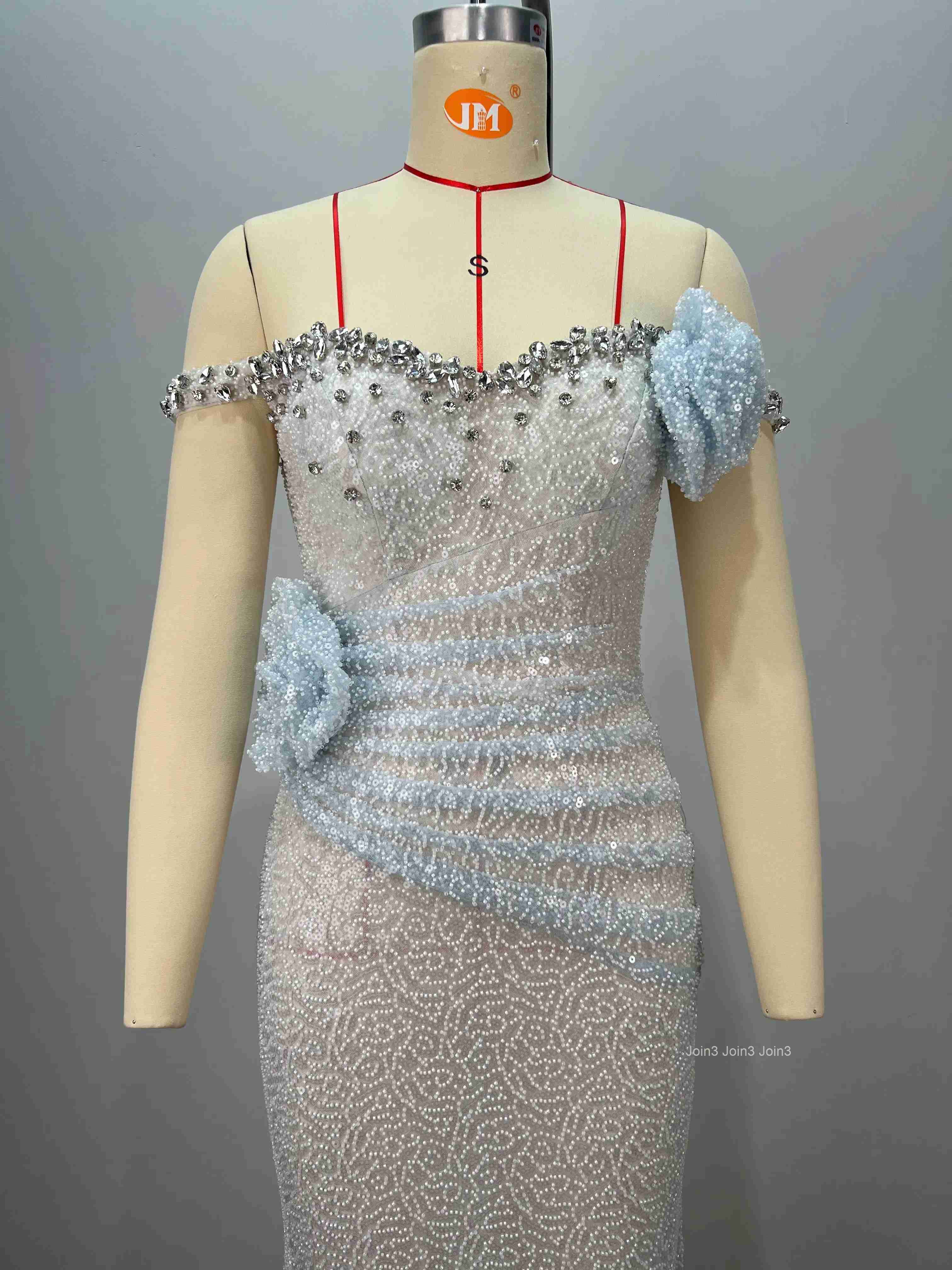 Womens Silver Sequin Bandage Dress Off-Shoulder Backless Mermaid Gown Ruched Waist Fishtail Evening Party Dress