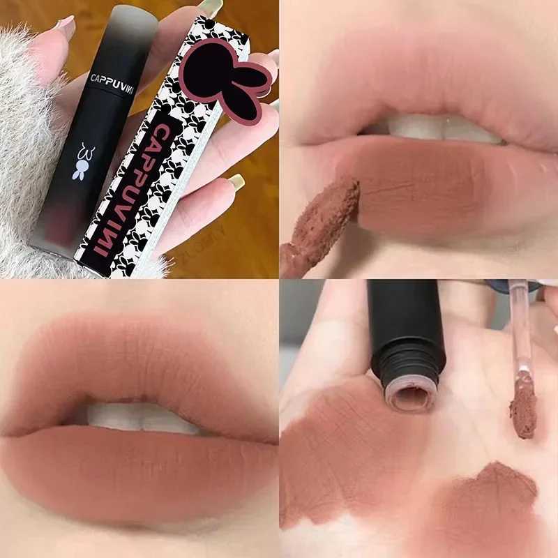 6 Colors Velvet Matte Lip Mud Liquid Lipstick Waterproof Nude Lip Gloss Long Lasting Non-stick Cup Sexy Women Lip Glaze Cosmetic XJ250623