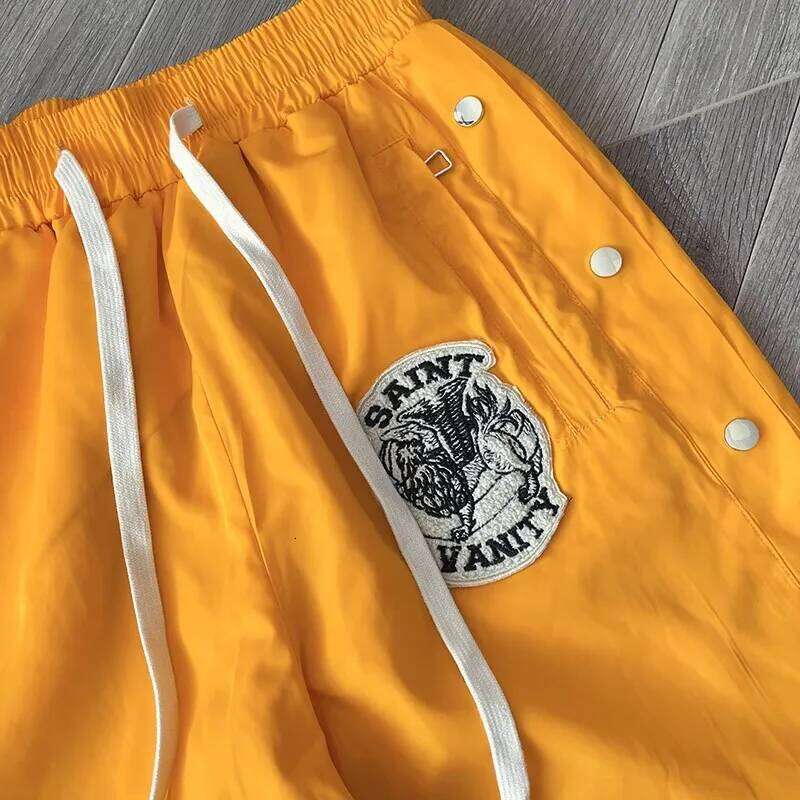 Embroidered Buckle Sports Sweatpants Jogger Men Women Drawstring Long Pants Trousers