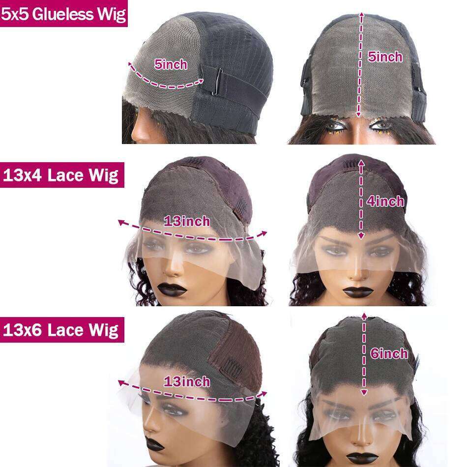 Front Wigs Human Hair Brazilian 13x4 13x6 HD Lace Frontal 5x5 Glueless Bone Straight Wig For Women