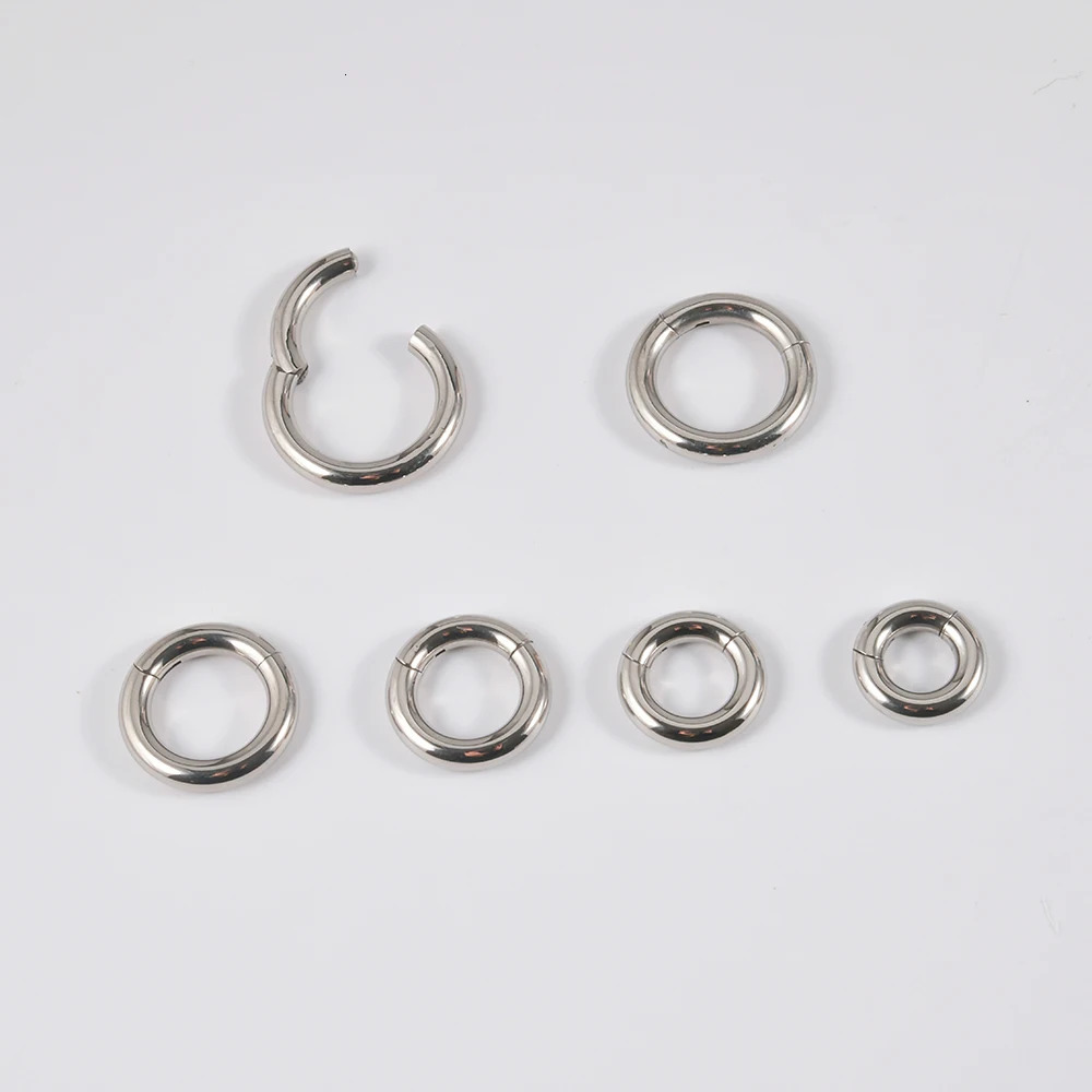 1PC Steel Septum Clicker Segment Hinged Ring Nose Eyebrow Lip Hoop Ear Cartilage Tragus Helix Lobe Piercing Jewelry 250613
