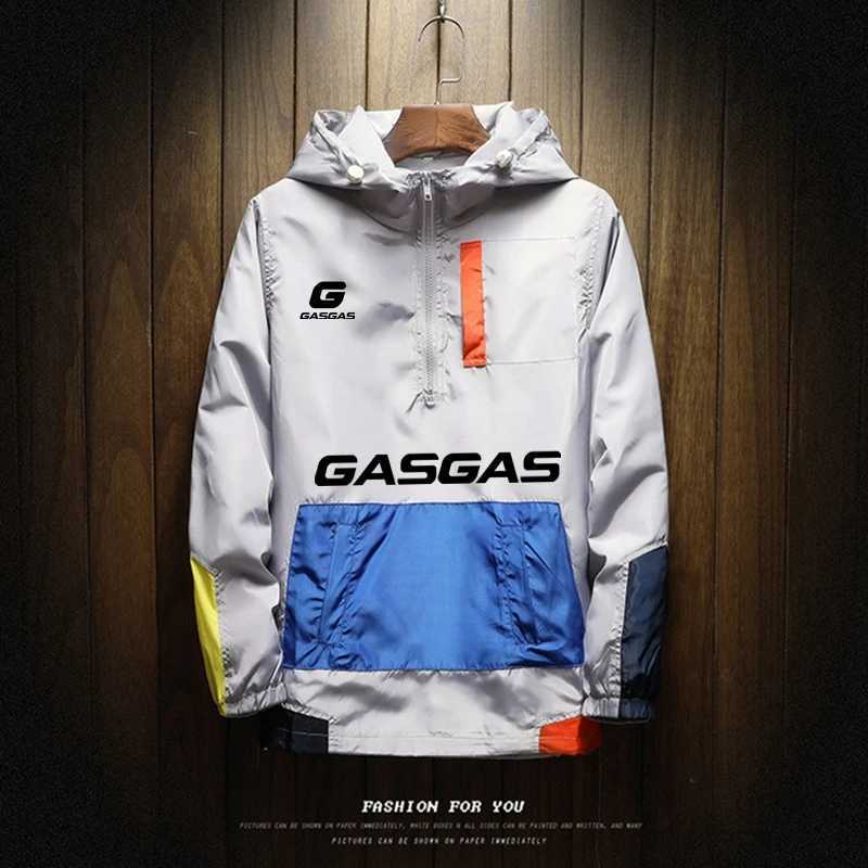 2025 Motorcycle GASGAS Fashion Coat Hoodies Camping Hiking Jacket Mens Casual splice Windbreaker Men Outerwear Clothes W250623