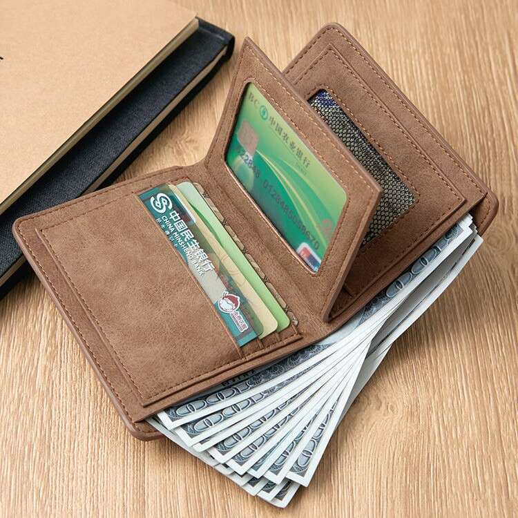 Premium Minimalist Wallet for Men, Short Style, Niche Design, 2025 New Model, Multiple Slots, Men's Coin Purse, Card Holder, Trendy