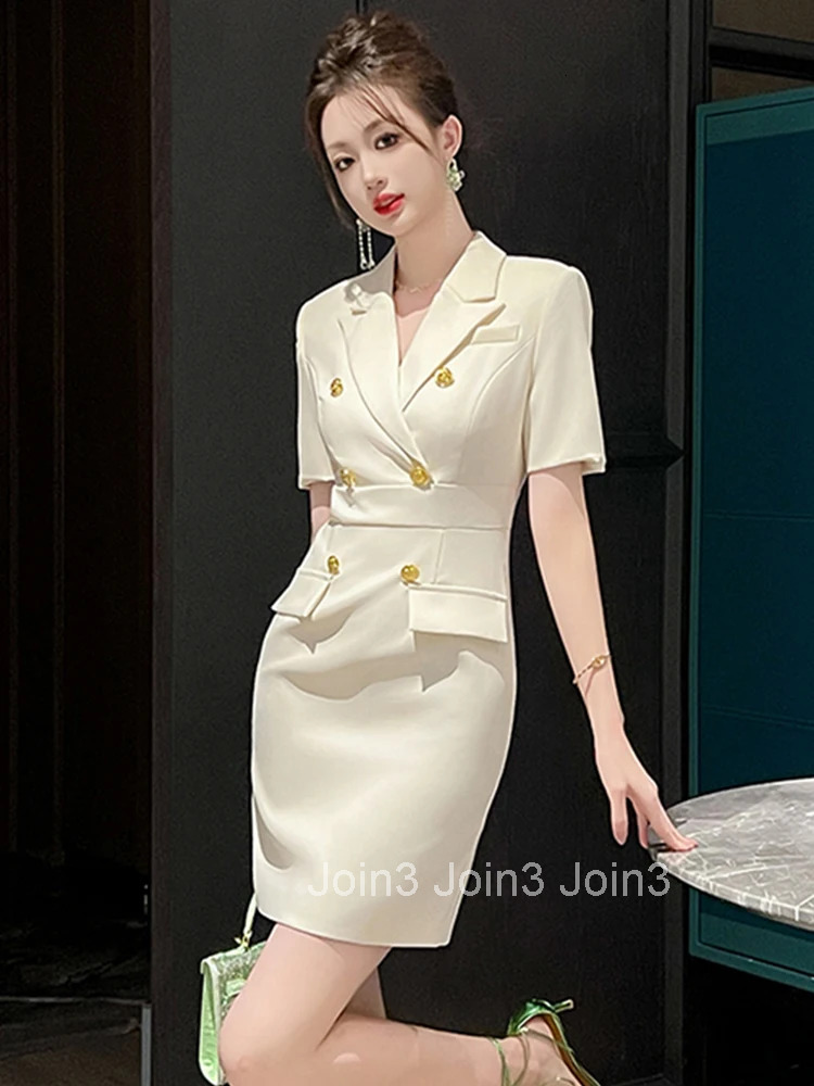 Summer Classic Work Style Formal Occasion Pencil Short Dress Women Clothes Elegant Office Short Sleeve Slim Mini Mujer Vestidos