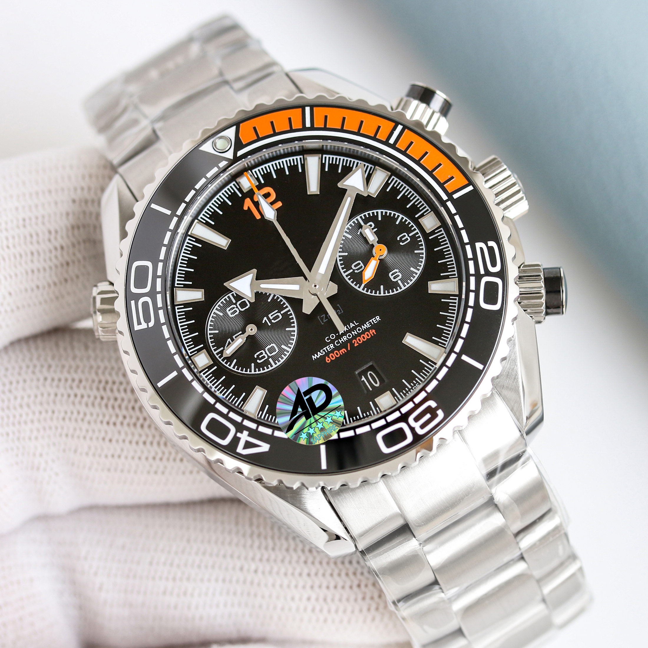 Sea Master 600M 215.30.46.51.01.002 AAAAA 5A Quality 1 to 1 SuperClone Watches TVS factory 45.5mm Mens Automatic Chronograph 9900 Movement With Gift Box