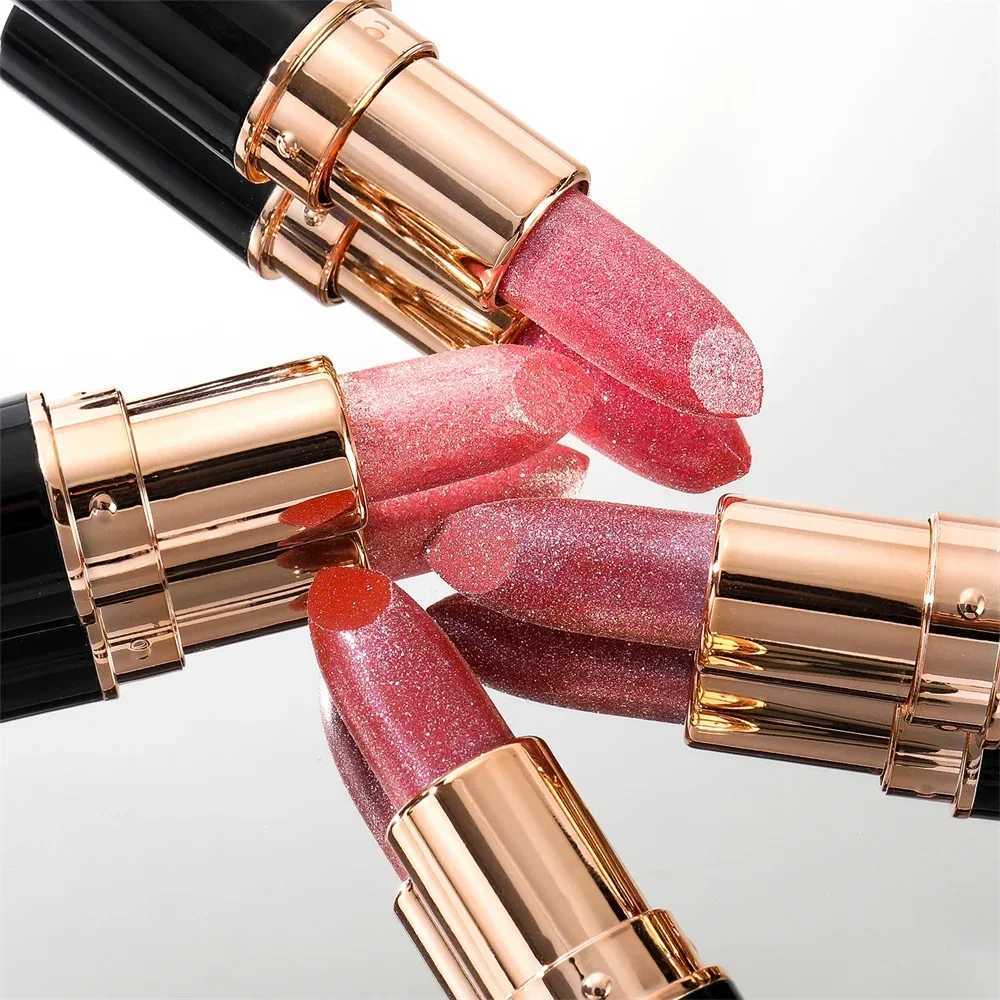 6Colors Glitter Metallic Lipstick Waterproof Long Lasting Diamond Pearlescent Lipstick Sexy Lipgloss Moisturizing Lips Makeup XJ250623