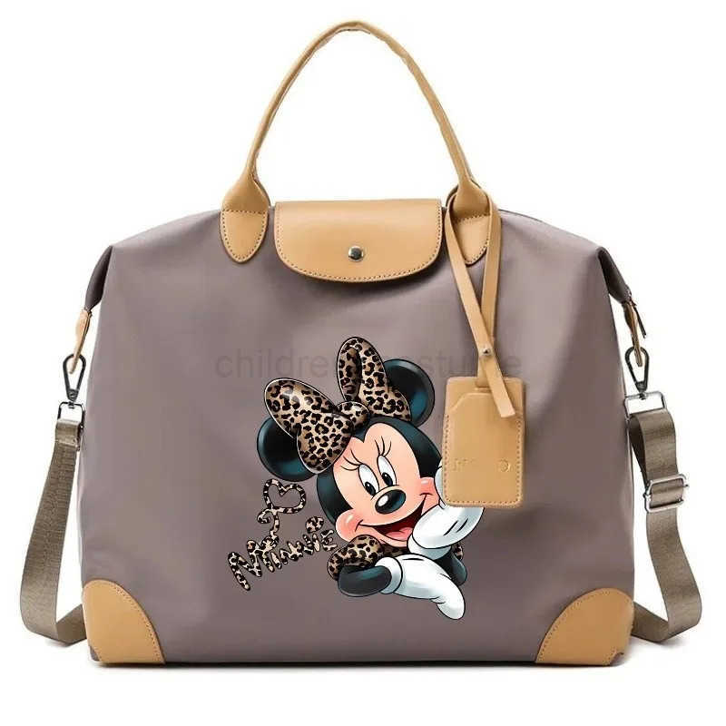 Disney Cartoon Mickey Minnie Mouse Cute Tote Bag Portable Large Capacity Travel Outdoor Tote Storage Bag Birthday Gifts W250623