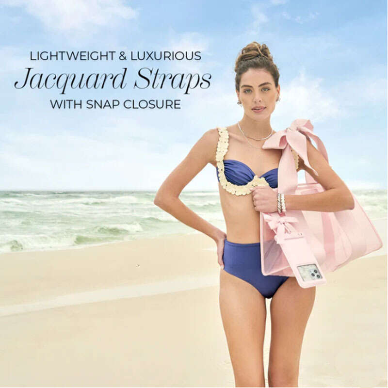 Fashion Handbag Summer New Women's Large Capacity Beach High-Quality 0.6mm Pink PVC Tote Bag