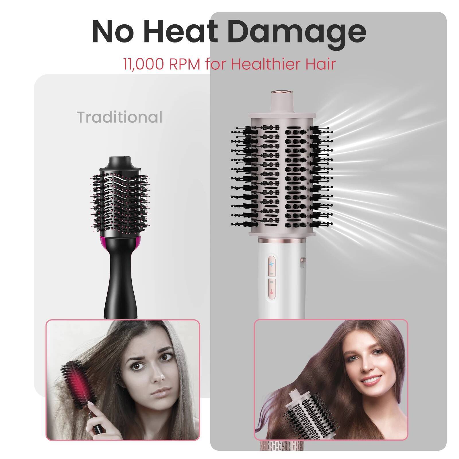 MAXGROOM High-Speed 110000 RPM Fast Dry Hair Care Styling Blow Dryer Brush Negative Ion HairDryer Multi Styler
