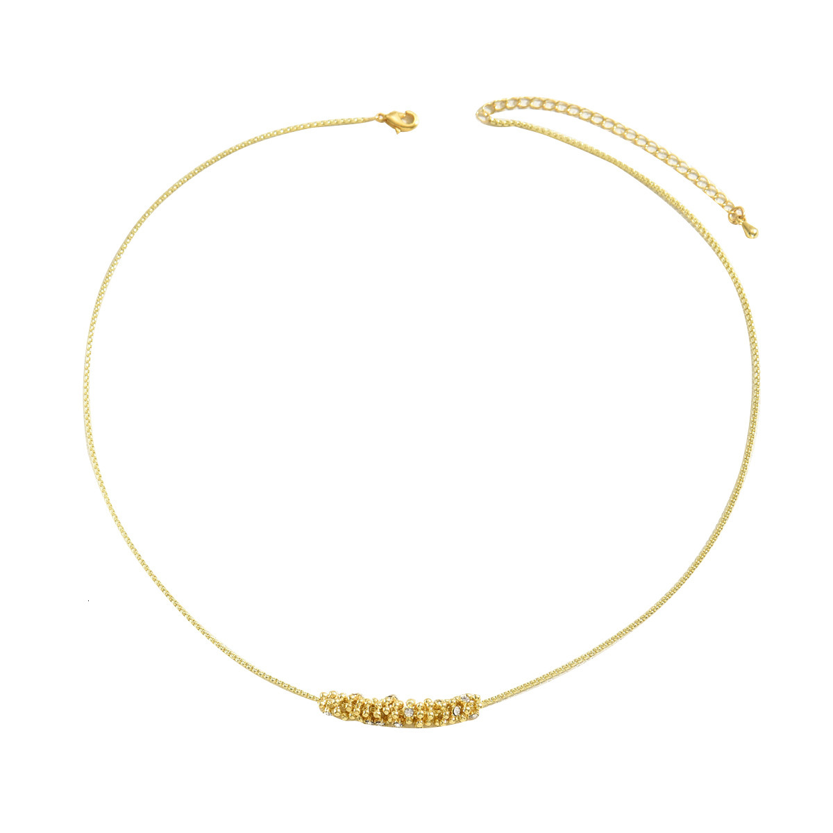 Fashion Women's Inlaid Geometric Design Clavicle Chain High-End Pendant Necklace