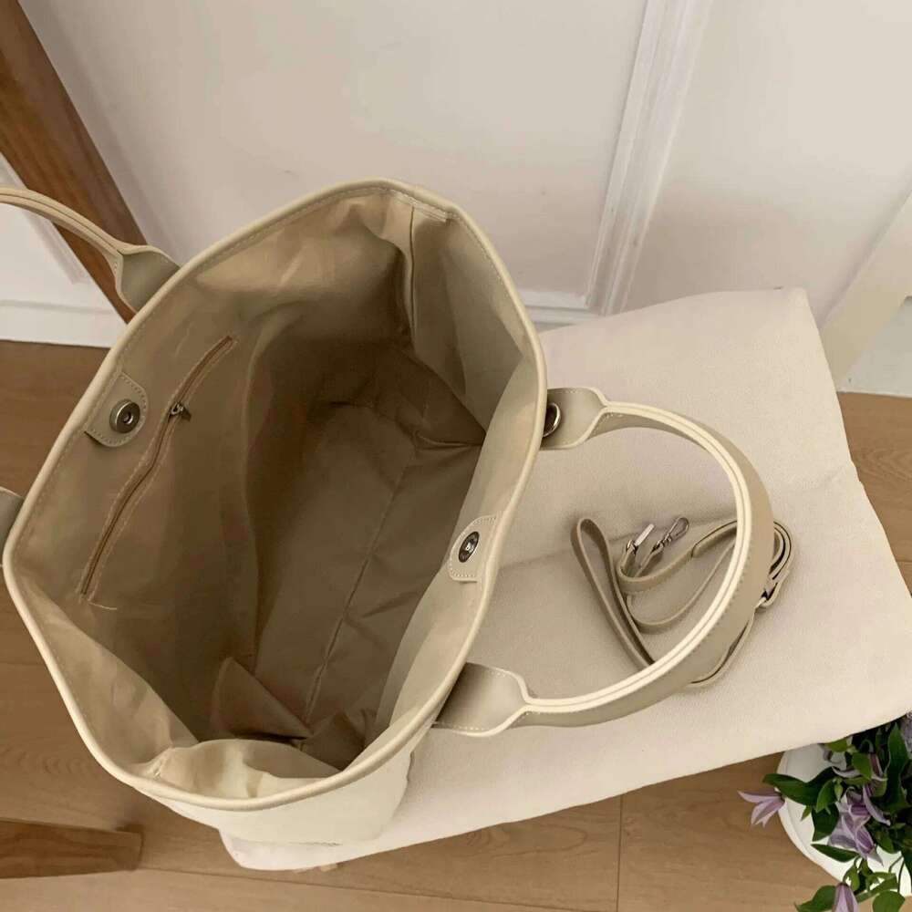 Casual Canvas Women Handbag Large Capacity Patchwork Design Female Shoulder Messenger Ladies Big Totes Travel Shopping Bag
