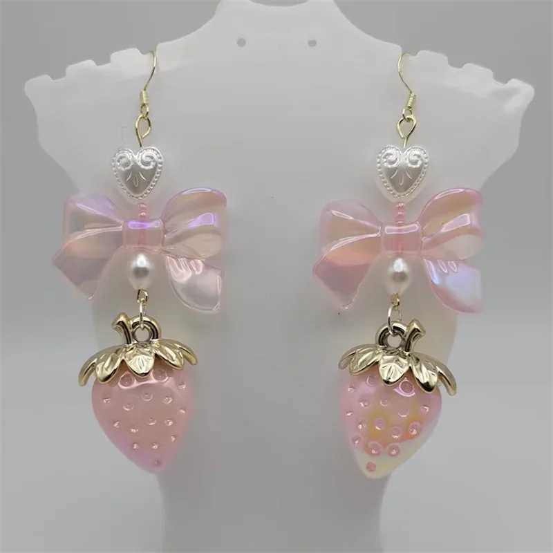 Pastel starry coquette cottagecore bow earrings pearl heart milky XJ250623