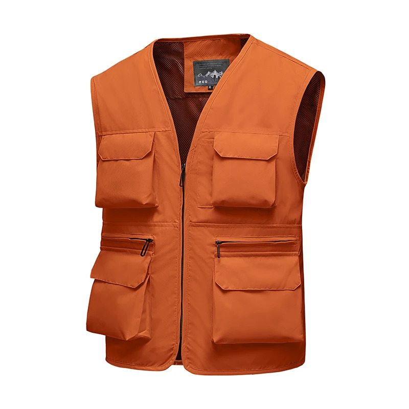 Summer mens outdoor casual vest breathable multi pocket pography fishing vest a must-have for mens outdoor exploration 250617