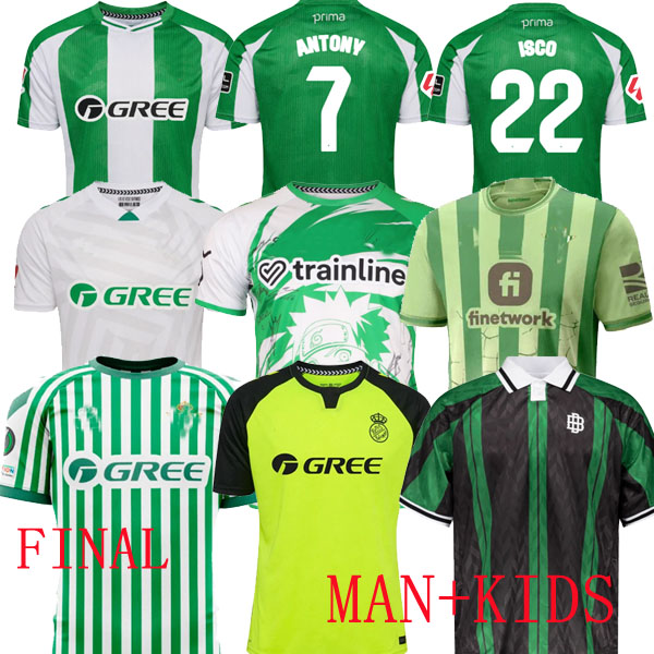 25 26 Real Betis Soccer Jerseys 2025 ANTONY ISCO Vitor Roque WILLIAM P.FORNALS B.iglesias Camiseta De Futbol 88 89 special home away kids RETRO League kit