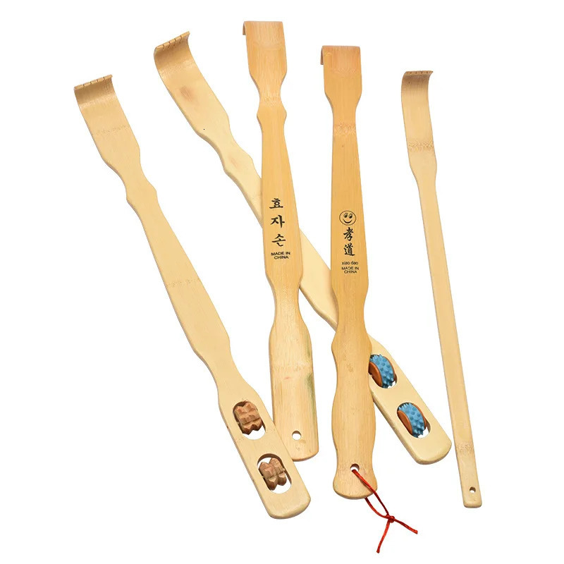 Durable Bamboo Massager Back Scratcher Wooden Body Roller Stick Backscratcher Wooden Scratching Backscratcher Massager 250619