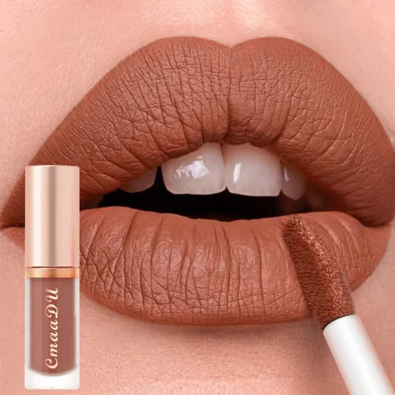 Matte Velvet Lip Gloss Dark Red Brown Lip Glaze Lasting Moisturizing Non-stick Cup Not Easy To Fade Waterproof Liquid Lipstick XJ250623