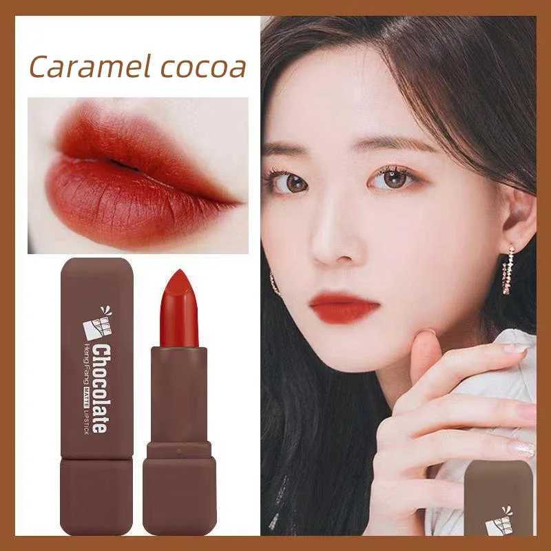 Chocolate Shape Matte Liquid Lipstick Waterproof Innovative Lovely Lip Glaze Velvet Lasting Lip Gloss Lip Makeup Tint Cosmetic XJ250623