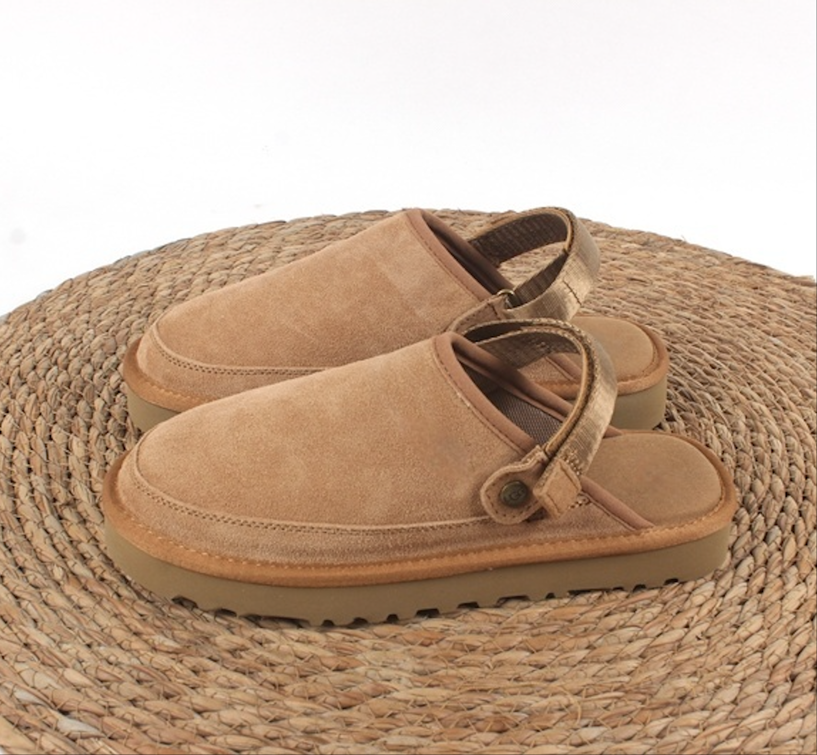 Designer Goldencoast II Branded Suede Clogs Slingback Slippers