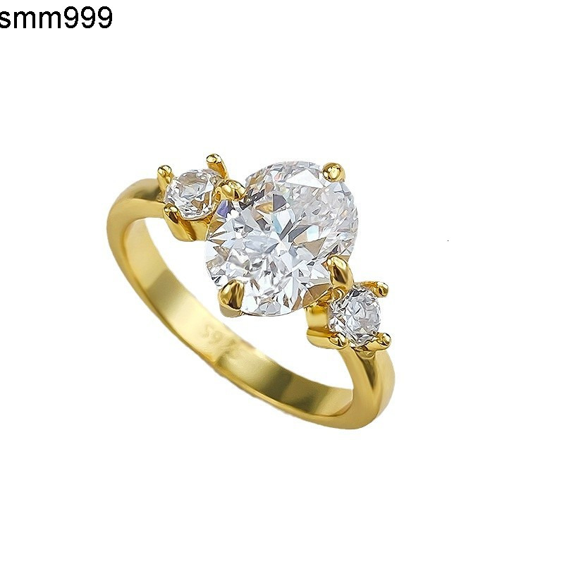 moissanite ring European and American Style S925 Silver Gold Plated Mosan Moissanite Diamond Ring Big Wedding Ring for Men Women and Couples