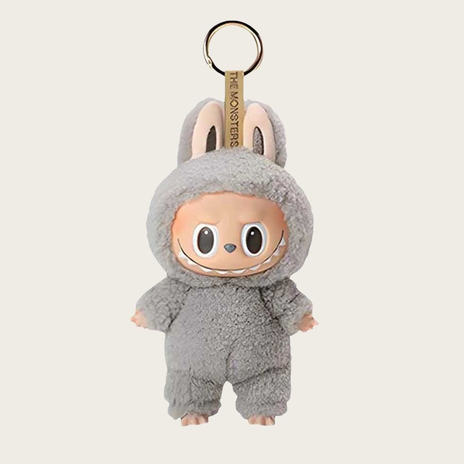 Popmart labubu keychain doll key chain fashion play mysterious box bag charms classical girl small key buckle 17cm popular trendy 7 colors heartbeat m