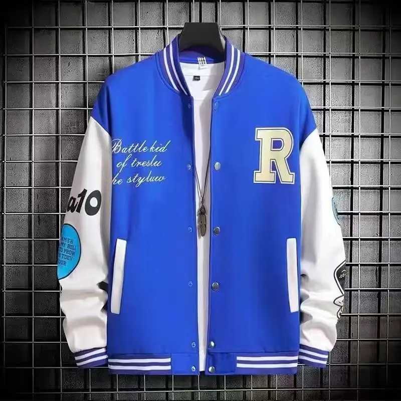 Mens Baseball Jacket Streetwear 2025 Hip Hop Vintage Letter Embroidery Patchwork Bomber Jacket Cotton Y2k College Coats Outerwear W250623