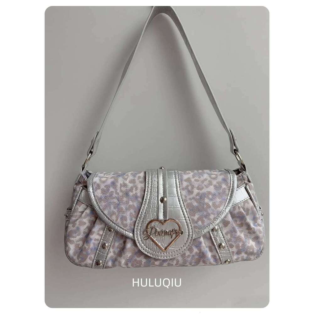 Y2k Leopard Shoulder Women Vintage Korean Fashion Trend Crossbody Bags Haruku Streetwear Aesthetic Youth Bag
