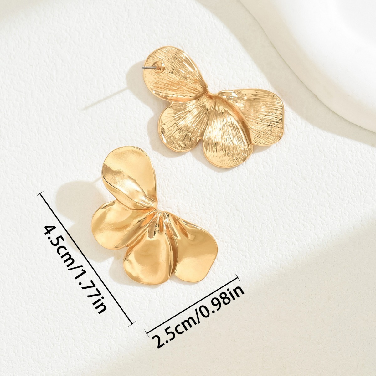 Fashion Commuter Style Floral Women's Personality Five-Petal Flower Elegant Design Stud Earrings Jewelry