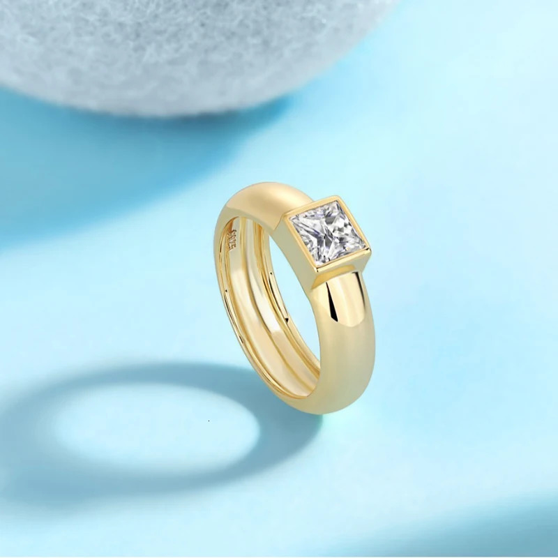 Na Fine Jewelry 18k Gold Plated 925 Sterling Silver Chunky Ring GRA Certificate ict out VVS D Color Women Ring 250617