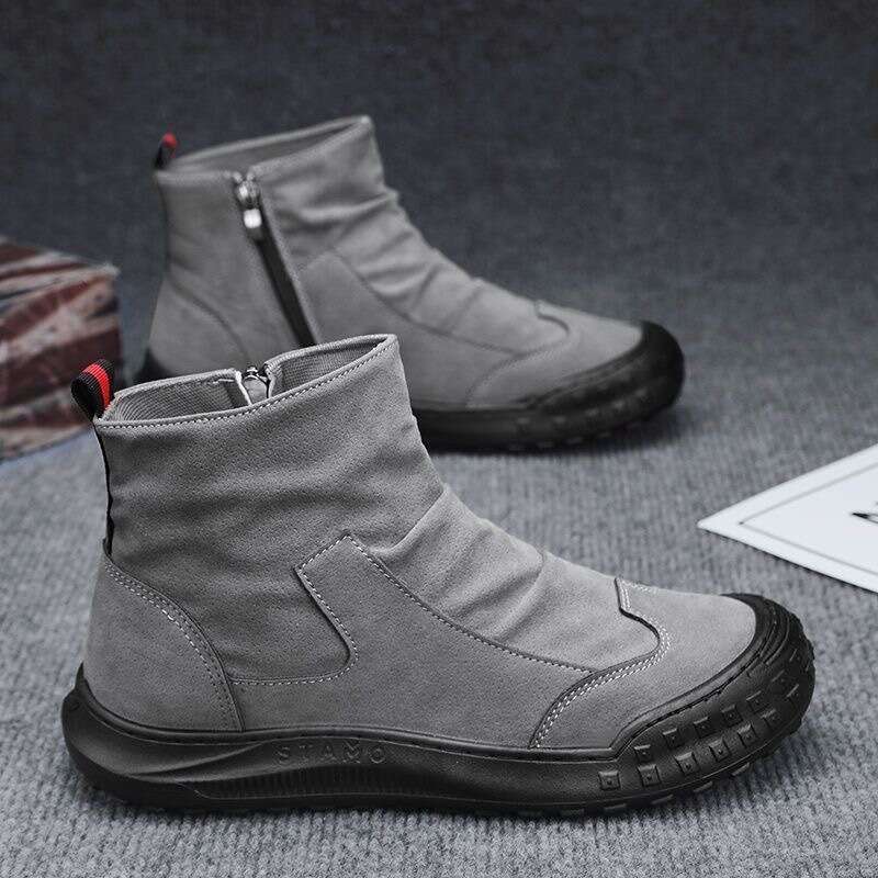 High-Top Martin Boots Men, Autumn New Breathable Work Shoes, Trendy Versatile Non-Slip Casual Safety Shoes new For Men