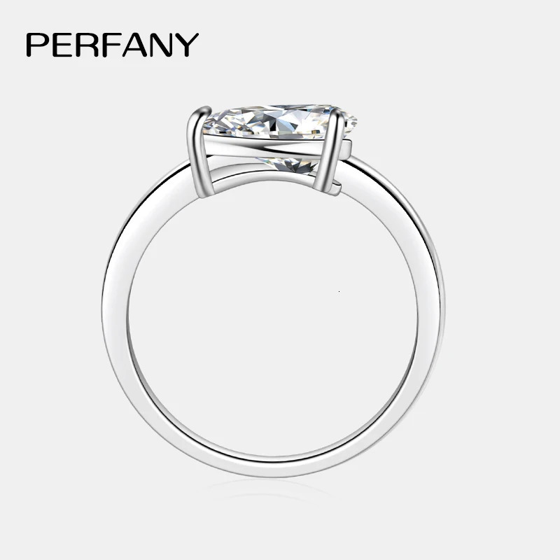 PERFANY 1.5CT Pear Cut Ring for Women S925 Pure Silver Waterdrop Laboratory Diamond Fashion Wedding Jewelry Gift 250617