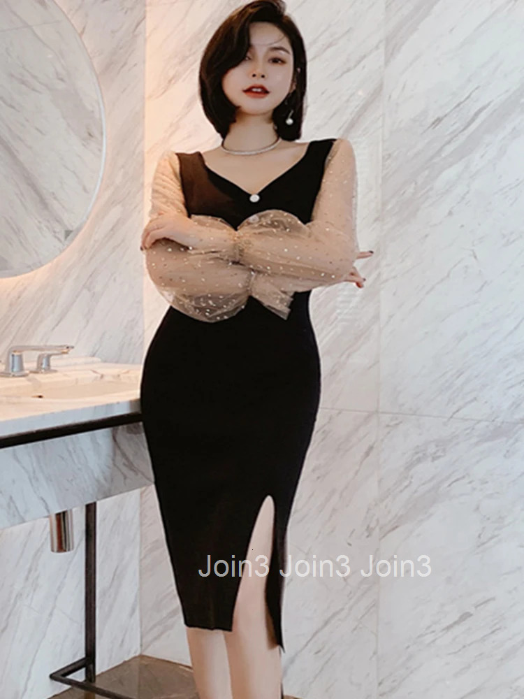 Fashion Women Sweet Temperament Comfortable Patchwork Work Style Dress New Arrival Vintage Elegant Party Slim Pencil Dress