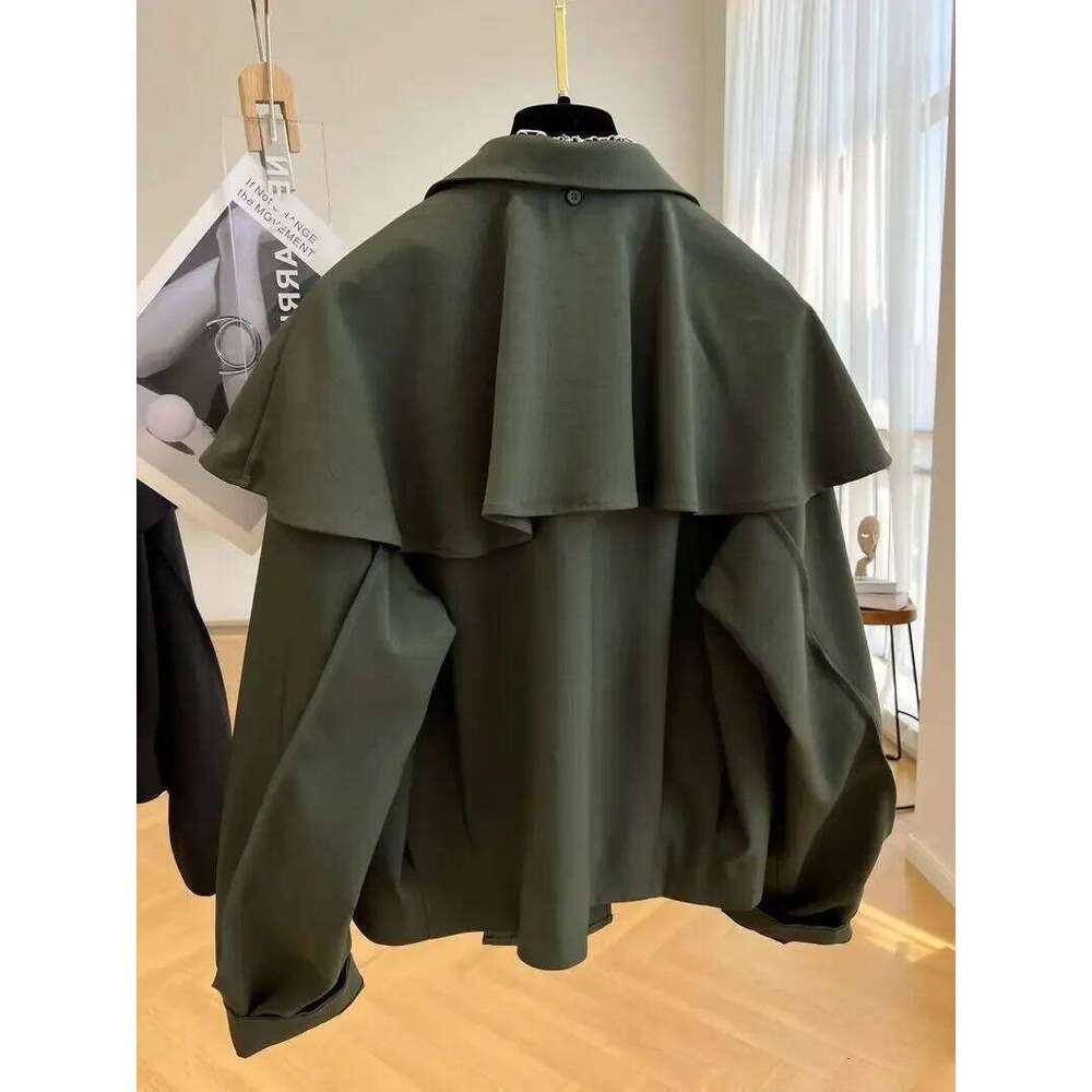 Korean Fashion Cloak Casual Capes Women's 2024 Autumn Winter Jacket Top Fall Outfits Y2k Streetwear New In Outerwear Goth