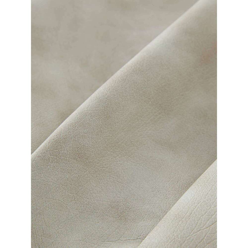 FSLE Women PU Leather Short Jackets Casual Round Neck Drop Sleeve Coats 2025 Spring Grey Female Pu Coat 25Fs11159