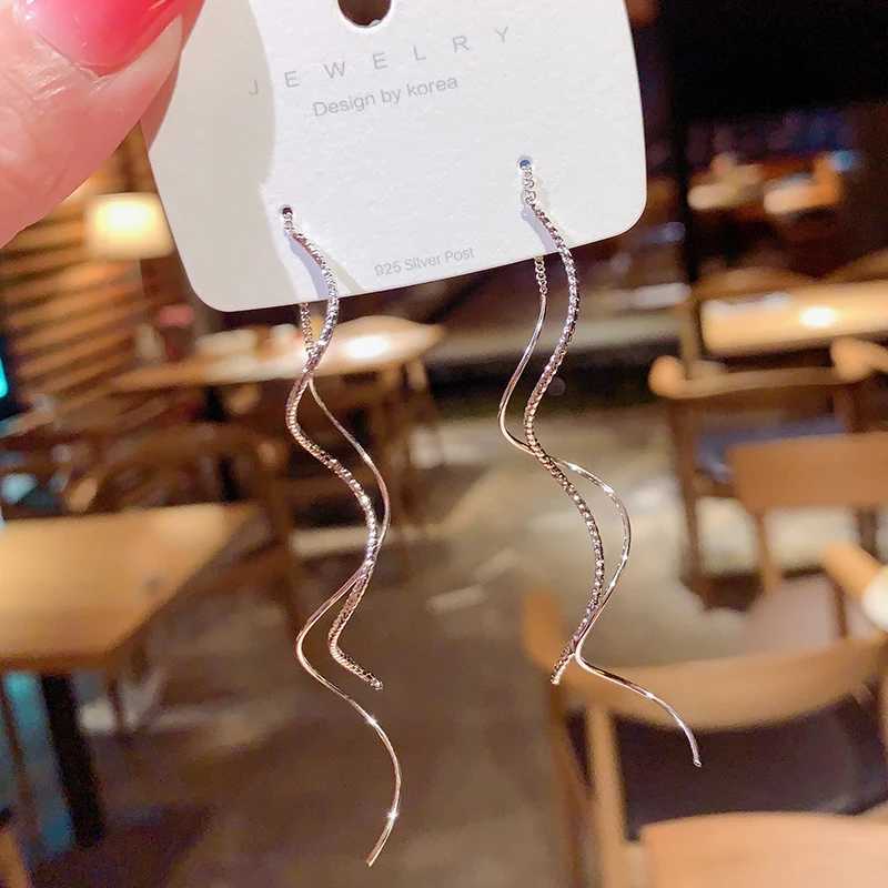 Korean Pearl Tassel Earrings Ladies Long Style Wild Face Thin Two-wear Pin Earrings Exquisite Elegant Fashion Stud Earrings XJ250623