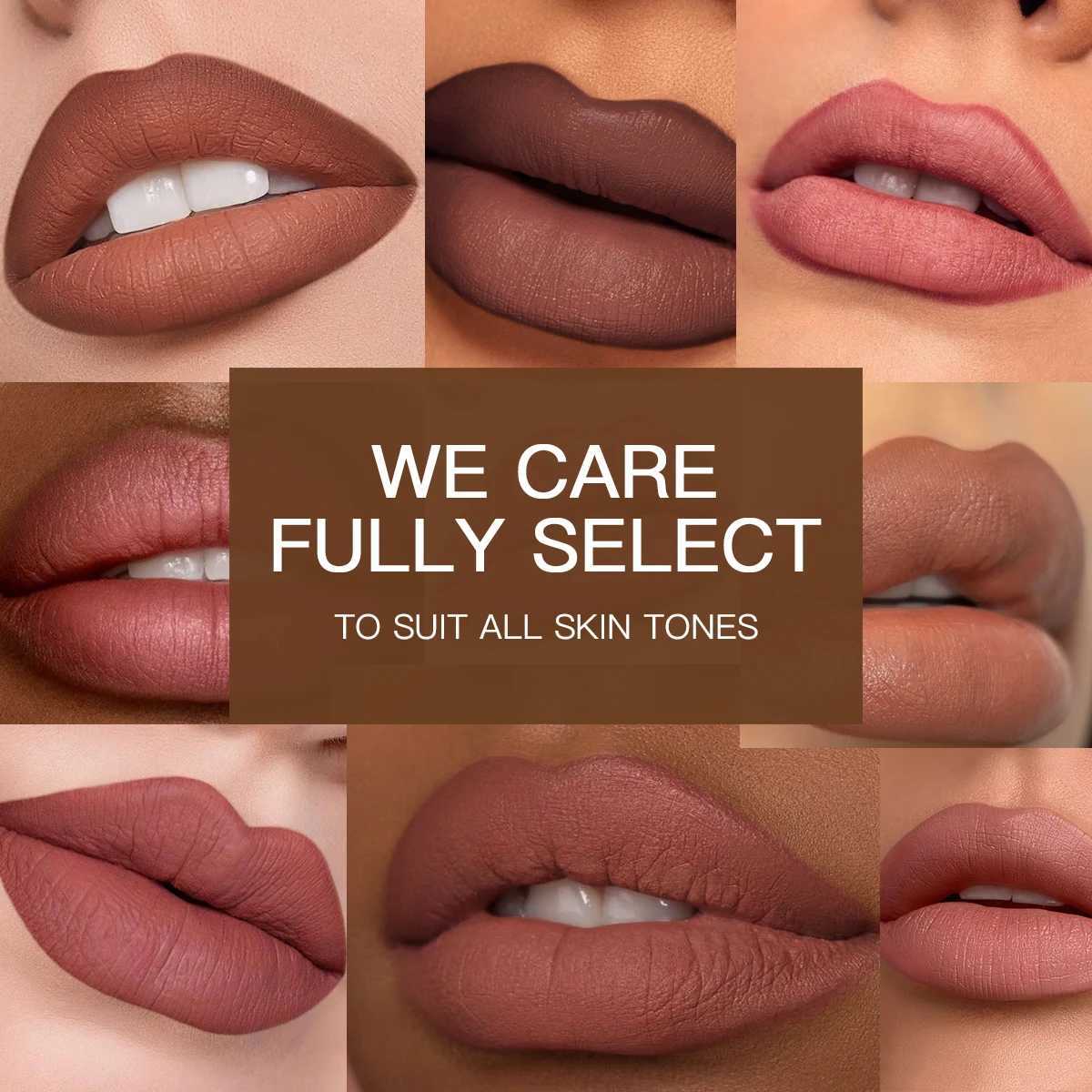 USHAS 12 Color Matte Lipstick Set Long-lasting Waterproof Lipstick + Lip Liner Set Easy Coloring Non-Stick Cup Lip Makeup Suit XJ250623