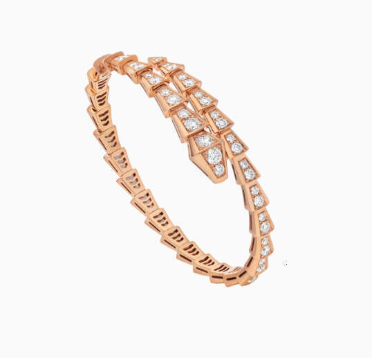HRSC High Version for Women Bone Open Full Dia Light Niche Snake Head Elastic Layered Bracelet