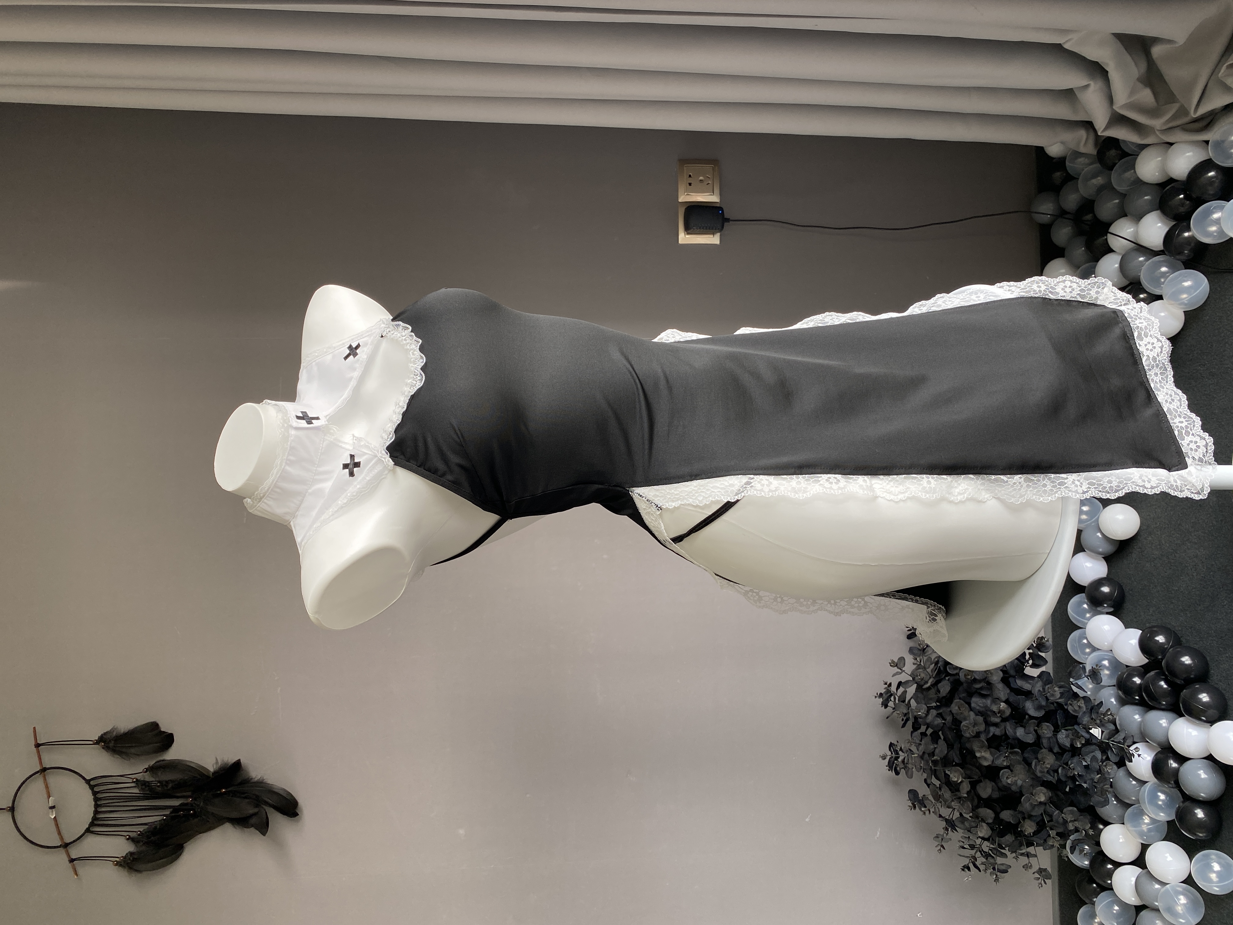 Sexy Nun Uniform Lingerie Set for Adult Romance - Tempting Couple's Pajama Outfit 9181