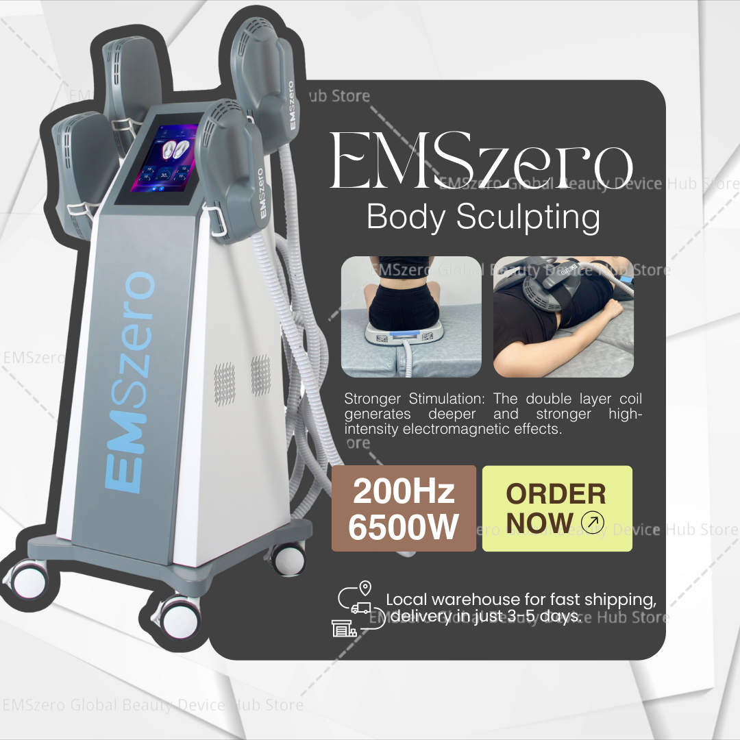 EMSzero PRO 6500W EMS NEO RF Body Slimming Machine Professional Electromagnetic Fat Removal Electromagnetic Stimulate