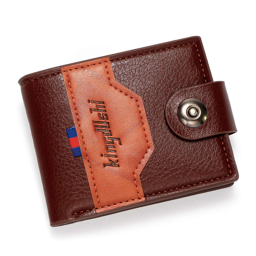 New Men's Short Style Multi-Functional Magnetic Large Capacity Multi-Card Slot Dollar Wallet