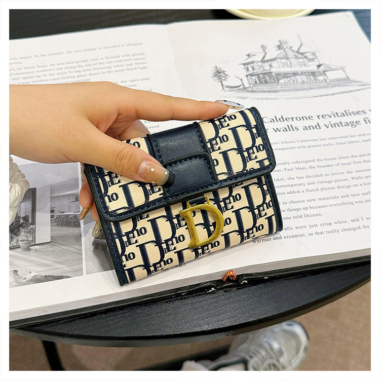 Free Shipping Designer Bag Wallet Patchwork Large 70% Off Multi-card Luxury Bag Slot Light Luxury Trendy Fashion High-end Multi-functional Leather Wal