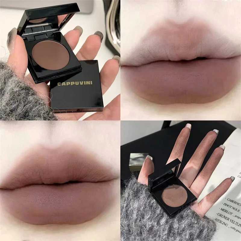 Small Square Lip Mud Clay Matte Lipstick Blush Makeup Long-lasting Non-stick Cup Red Lip Tint Pigment Mousse Lipstick Cosmetics XJ250623