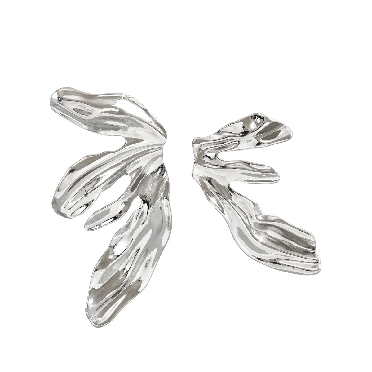 Wind Women's Jewelry Simple Fashion Leaf Irregular Design High-End Sense Stud Earrings