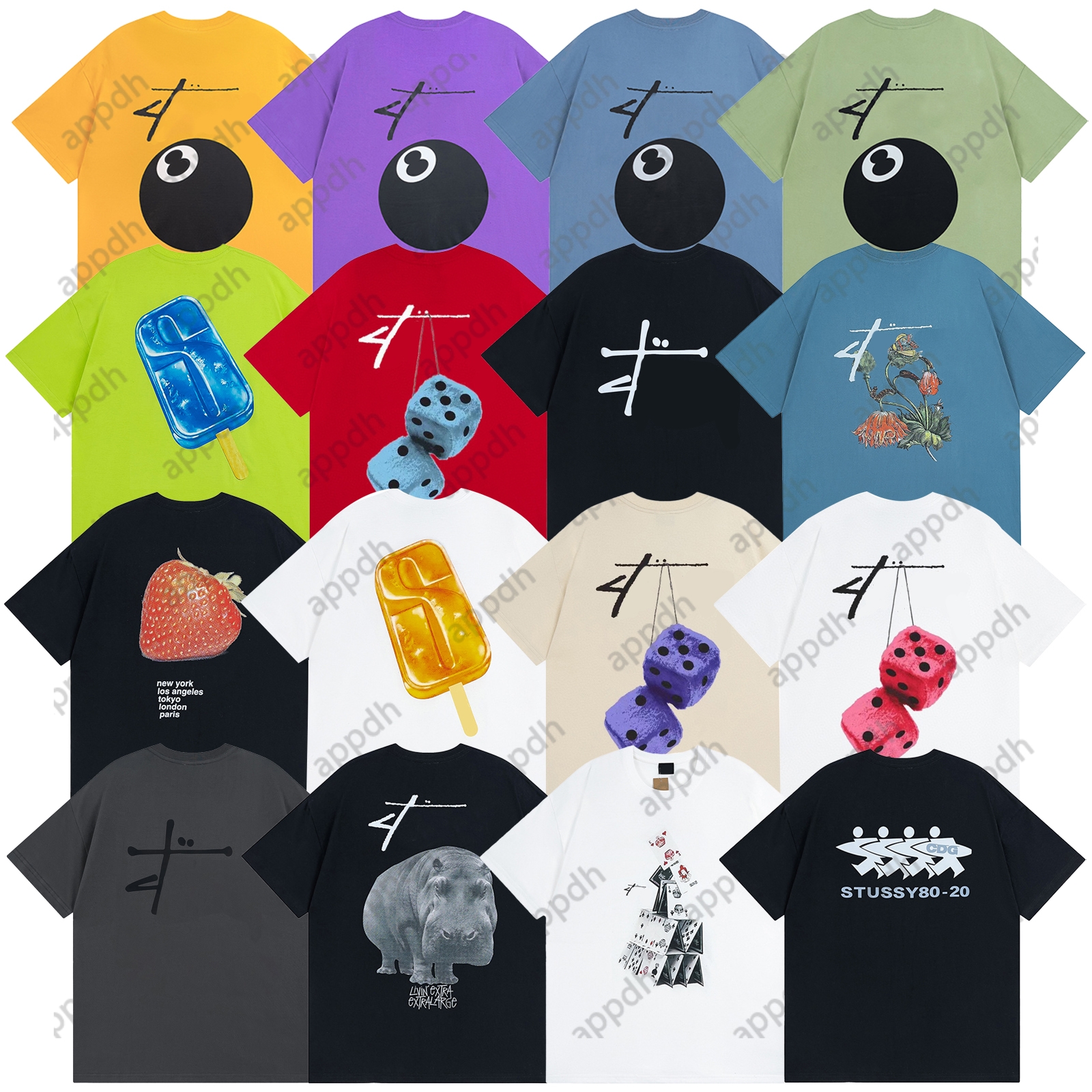 designer mens t shirt oversize luxury classic Gradient color washing effect with high quality dh