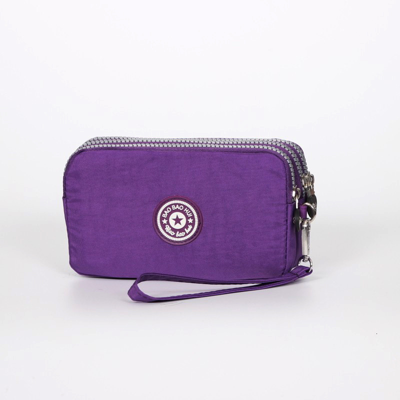 Free Shipping 2025 New Designer Bag Women's Long Coin Purse New Model Phone Bag Three-layer Zipper Large Capacity Clutch Fabric Small Bag