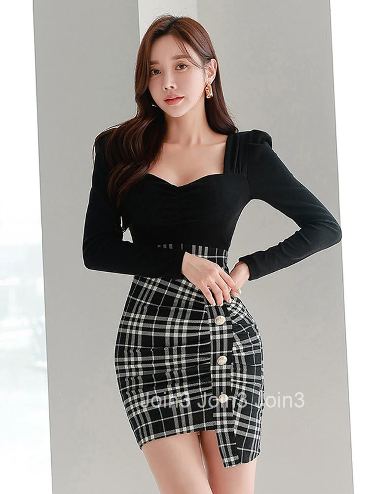 Fashion Lady Y2K Sexy Fake 2 Pieces Asymmetrical Short Dress Women Clothes Elegant Vintage Square Collar Slim Mini Party Vestido