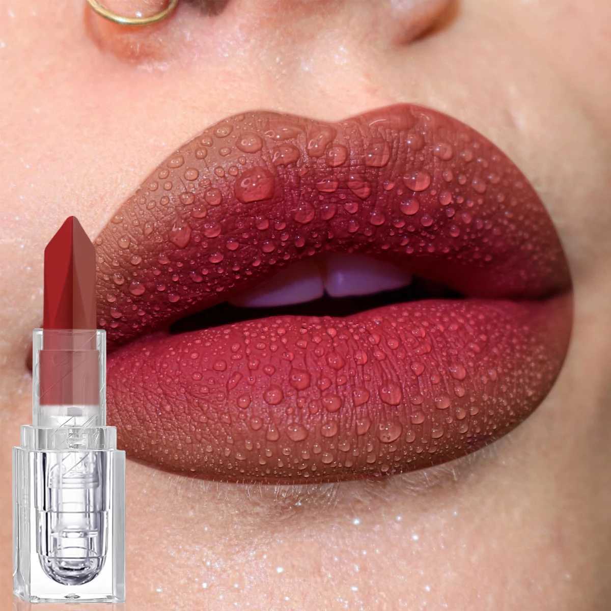 2-Color Matte Lipstick Non-Fading Non-Stick Cup Long-Lasting Velvet Finish Smooth Matte Lip Color Waterproof Smudge-proof XJ250623