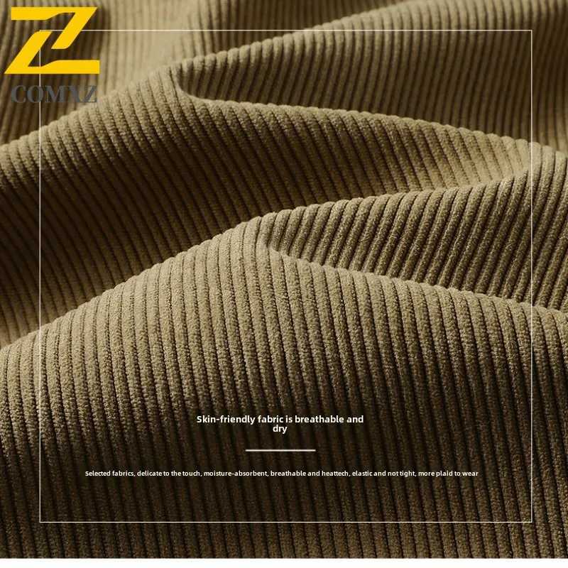Men Corduroy Jacket Simple Style Versatile Skin Friendly Comfortable Windproof Jacket Business Casual Commuting Lapel Windbreaker W250623