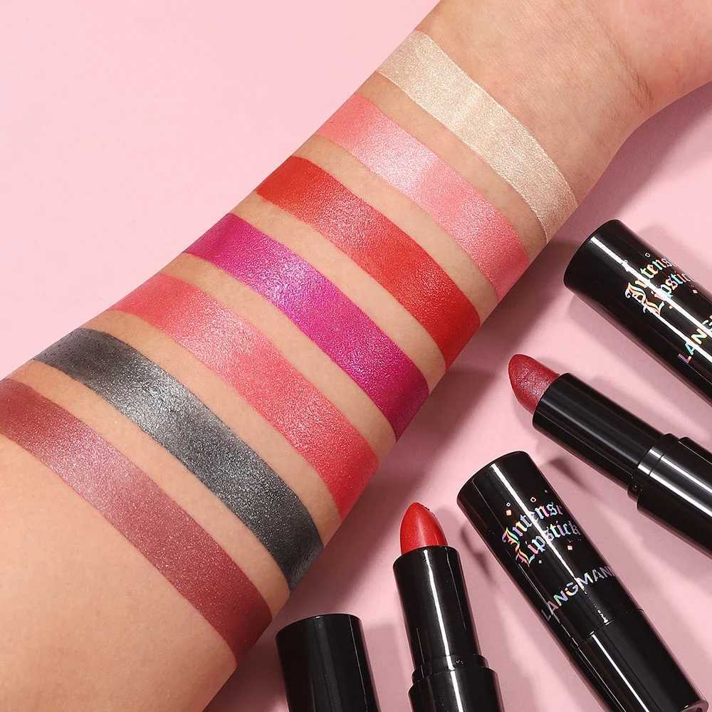 Shimmer Coral Metallic Lipstick Glitter Diamond Waterproof Lip Gloss High Pigment Shiny Sparkling Pearl Lip Stick Cosmetics XJ250623