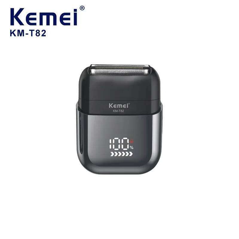 Kemei Km-T82 Usb Reciprocating Shaver Washable Digital Display Professional Electric Portable Travel Beard Trimmer