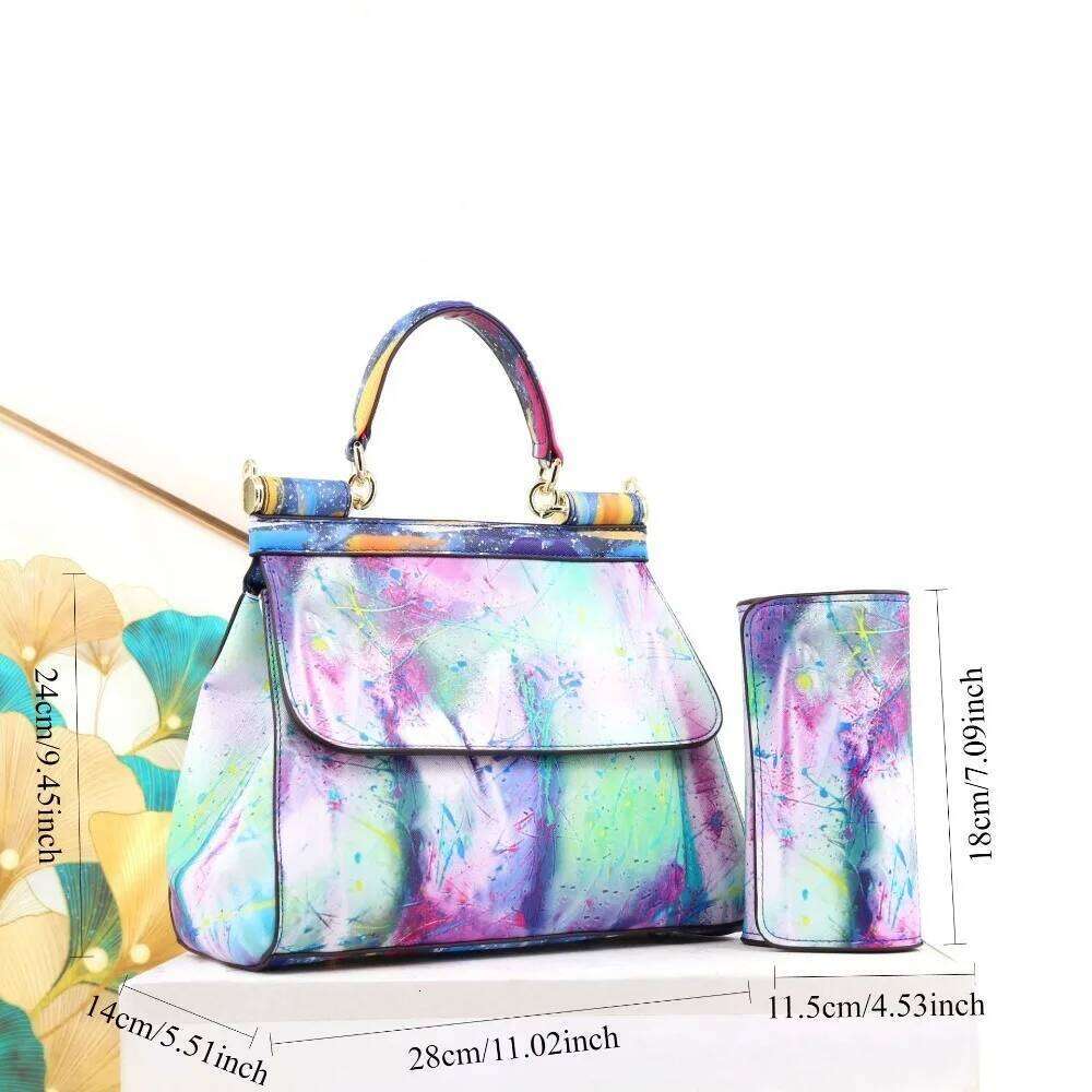 European And American Fashion Printed Letter Wallet Shoulder Retro Classic Pattern Women's Crossbody Bag